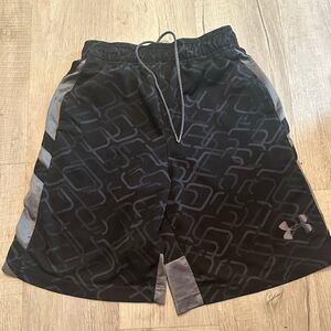 Under Armour Men’s Black Athletic Shorts with Gray Accents